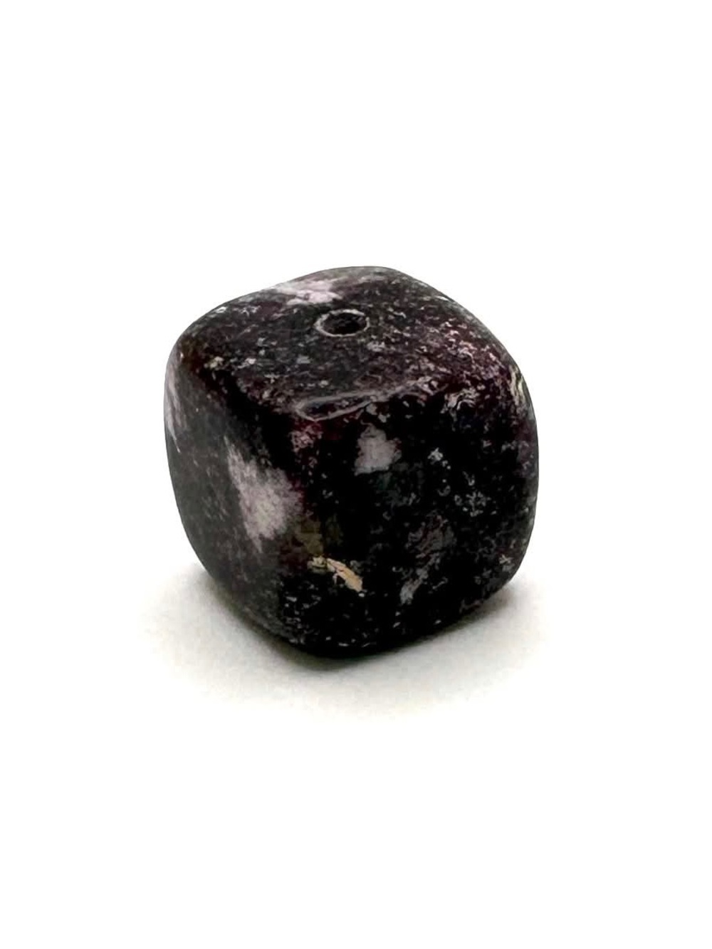 Purple & White Polished Stone Cube Incense Holder